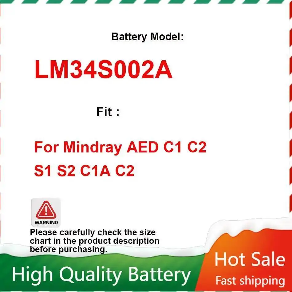 Robust 4200Mah Defibrillator Battery LM34S002A For Mindray Aed C1 C2 S1 S2 C1A
Robust 4200Mah Defibrillator Battery LM34S002A For Mindray Aed C1 C2 S1 S2 C1A