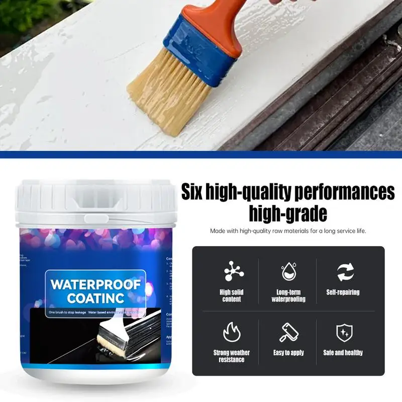 Roof Sealant Waterproof 800g Leak Repair Coating Multi-Purpose Water-Based Concrete Sealer Crack Filler For Roof Wall Indoor
Roof Sealant Waterproof 800g Leak Repair Coating Multi-Purpose Water-Based Concrete Sealer Crack Filler For Roof Wall Indoor