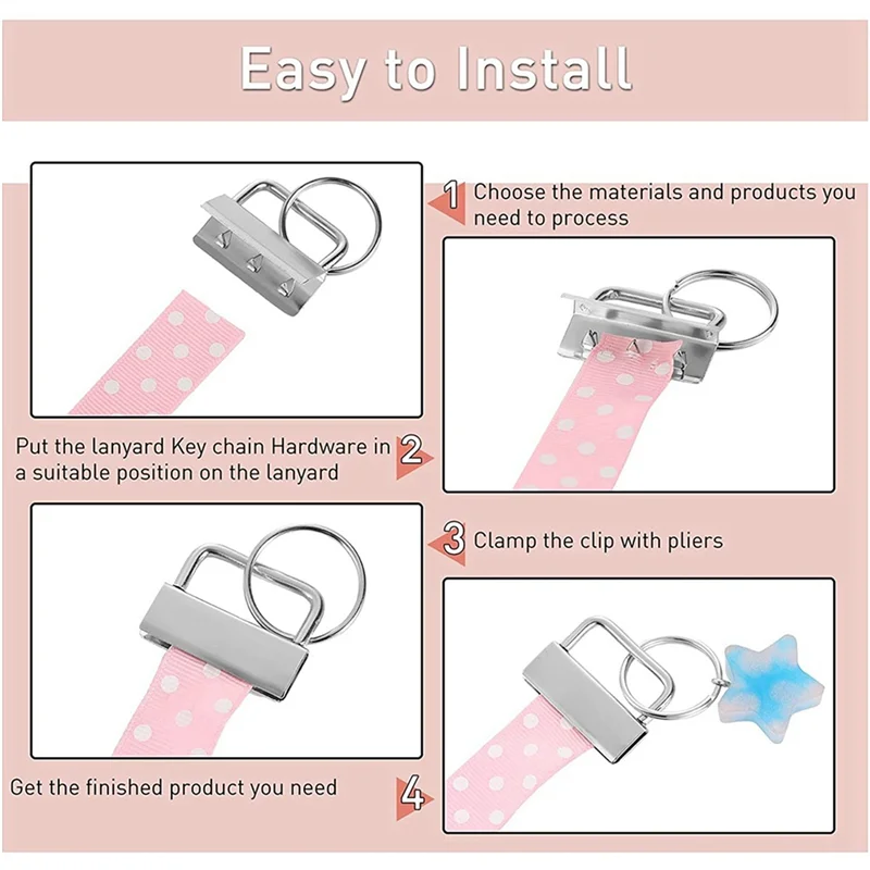 A70P 100Pcs Key Fob Hardware With Split Rings Set Tail Clips For Wristlet Clamp Lanyard Keychain DIY Tool With Ring
A70P 100Pcs Key Fob Hardware With Split Rings Set Tail Clips For Wristlet Clamp Lanyard Keychain DIY Tool With Ring