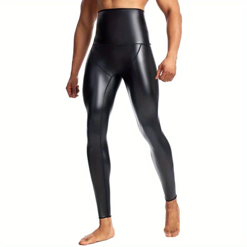 Mens Black High Waist Leather Pants Body Shaper Waist Trainer Shapers Control Leggings Compression Underwear Fitness 9pts Pants
Mens Black High Waist Leather Pants Body Shaper Waist Trainer Shapers Control Leggings Compression Underwear Fitness 9pts Pants
