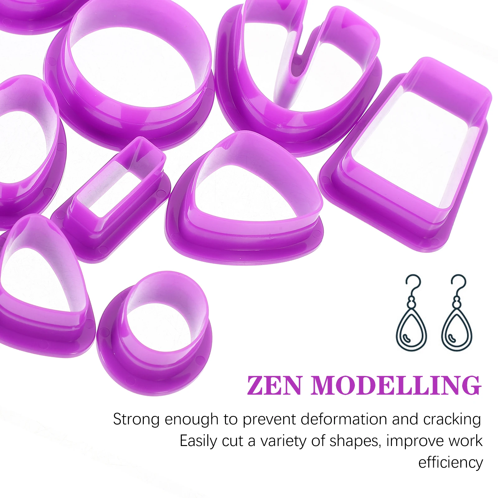 18pcs Clay Molds Polymer Jewelry Making Supplies Earring Cutters Purple Craft Tools DIY Gifts Polymer Clay Tools
18pcs Clay Molds Polymer Jewelry Making Supplies Earring Cutters Purple Craft Tools DIY Gifts Polymer Clay Tools