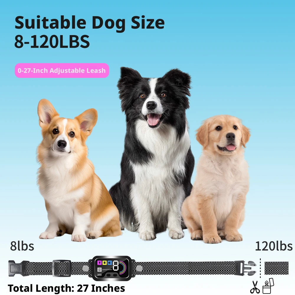 Liquid crystal color screen intelligent bark suppressor, water-resistant, adjustable size, multiple modes available
Liquid crystal color screen intelligent bark suppressor, water-resistant, adjustable size, multiple modes available