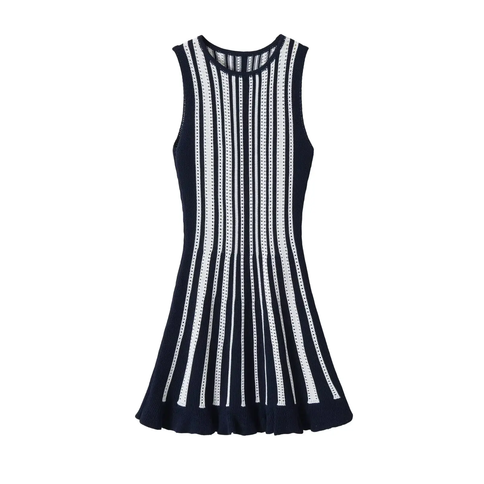European and American style 2026 new summer women's French retro fashion versatile striped sleeveless knitted dress
European and American style 2026 new summer women's French retro fashion versatile striped sleeveless knitted dress