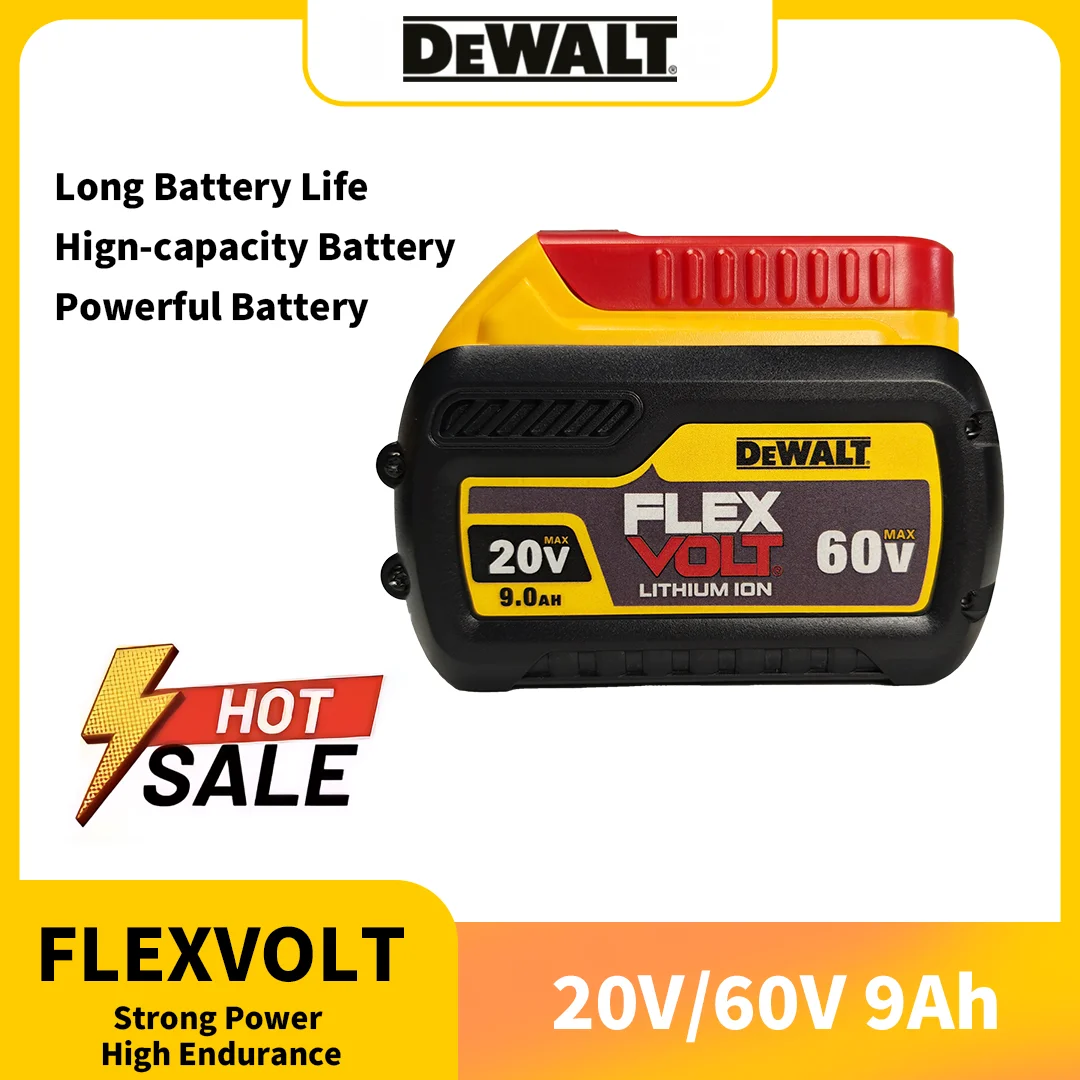 For Dewalt DCB609 FLEXVOLT Battery 20V/60V Max 9Ah Lithium Ion Rechargeable Replacement for Cordless Power Tools Charger Set
For Dewalt DCB609 FLEXVOLT Battery 20V/60V Max 9Ah Lithium Ion Rechargeable Replacement for Cordless Power Tools Charger Set