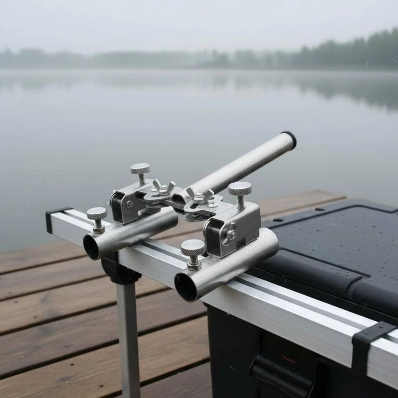 Fishing Box Rod Stand Long-Lasting Double Fishing Rod Holder Stainless Steel Two Pole Bracket Sturdy Fine-Tuning Adjustment
Fishing Box Rod Stand Long-Lasting Double Fishing Rod Holder Stainless Steel Two Pole Bracket Sturdy Fine-Tuning Adjustment