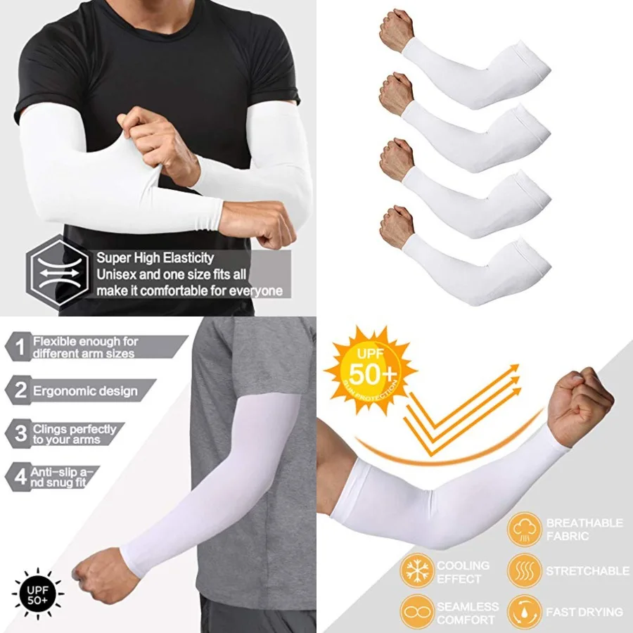 4-Pairs Arm Sleeves for Men and Women - Tattoo Cover Up - Cooling Sports Sleeve for Basketball Golf Football,White-4 Pairs
4-Pairs Arm Sleeves for Men and Women - Tattoo Cover Up - Cooling Sports Sleeve for Basketball Golf Football,White-4 Pairs