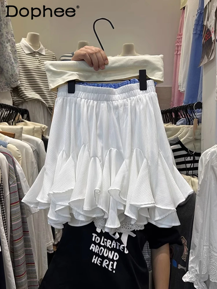 Japanese White Skirt Women's Summer Ballet Style Elastic Waist A Skirt Sweet Versatile Ballet Skirt A Line Short Skirts
Japanese White Skirt Women's Summer Ballet Style Elastic Waist A Skirt Sweet Versatile Ballet Skirt A Line Short Skirts