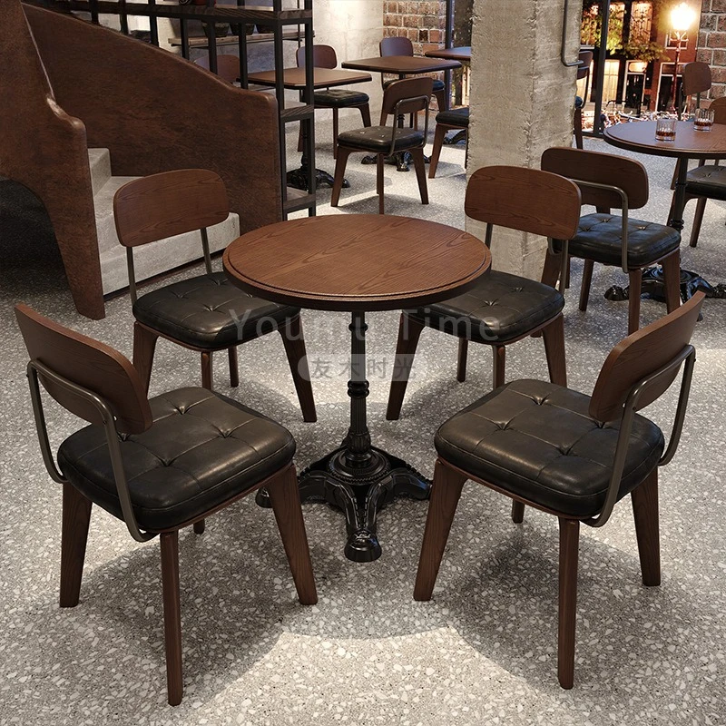 Cafe Table and Chair Set American Retro Clear Bar Bistro Furniture Commercial Restaurant Dining Table Set
Cafe Table and Chair Set American Retro Clear Bar Bistro Furniture Commercial Restaurant Dining Table Set