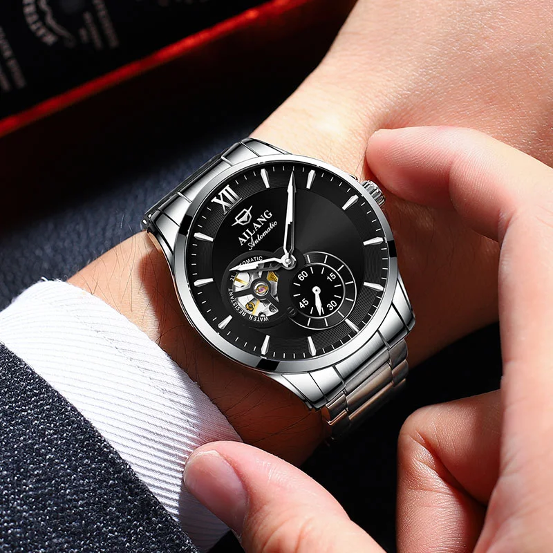 AILANG Brand Latest Top Luxury Mechanical Watch Stylish Sports Luminous Hands Stainless Steel Men's Automatic Watch Luxury Clock
AILANG Brand Latest Top Luxury Mechanical Watch Stylish Sports Luminous Hands Stainless Steel Men's Automatic Watch Luxury Clock
