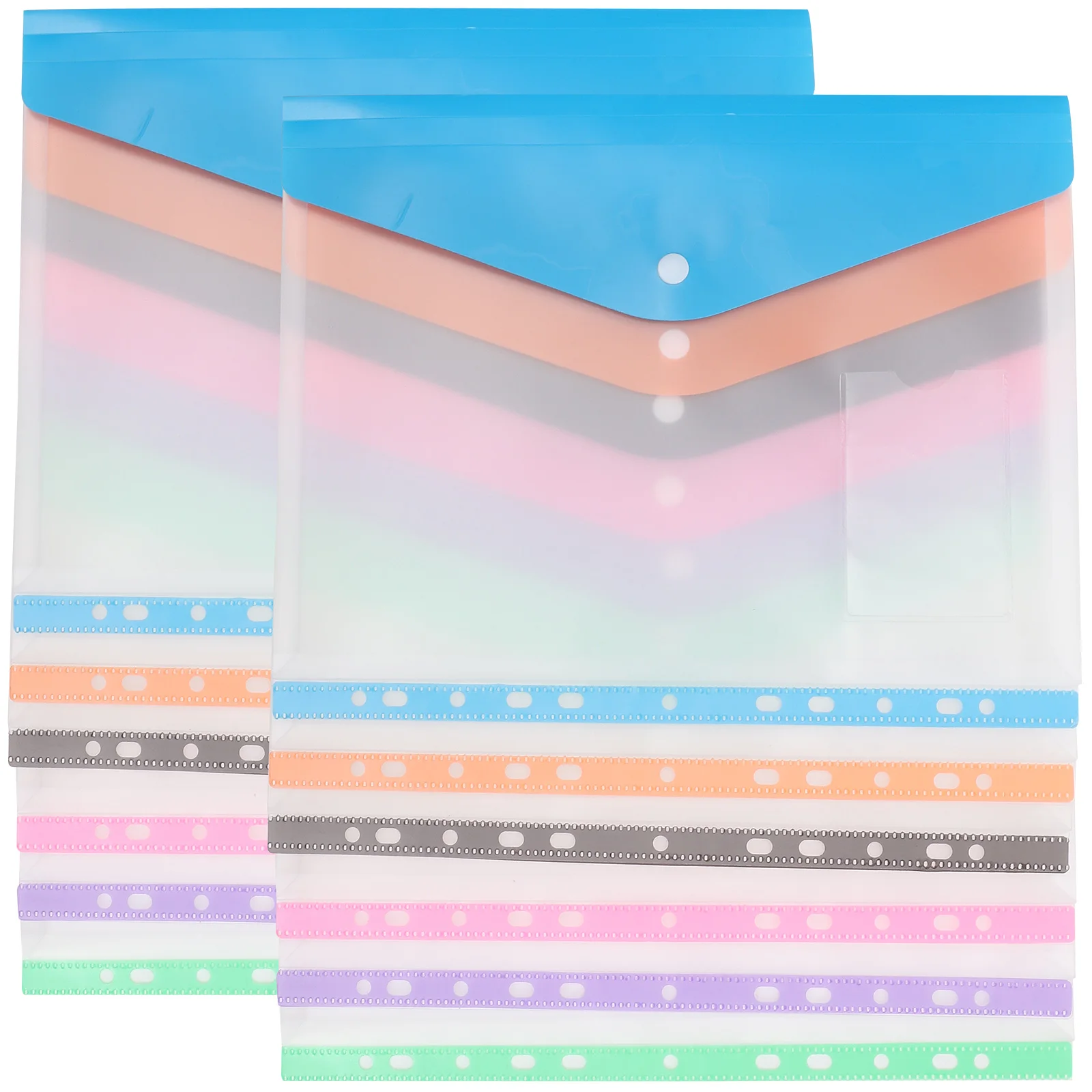 12pcs Plastic Binder Pockets Office Loose Leaf File Snap Button Binder Pocket Bags Pp Material File Storage Bags
12pcs Plastic Binder Pockets Office Loose Leaf File Snap Button Binder Pocket Bags Pp Material File Storage Bags