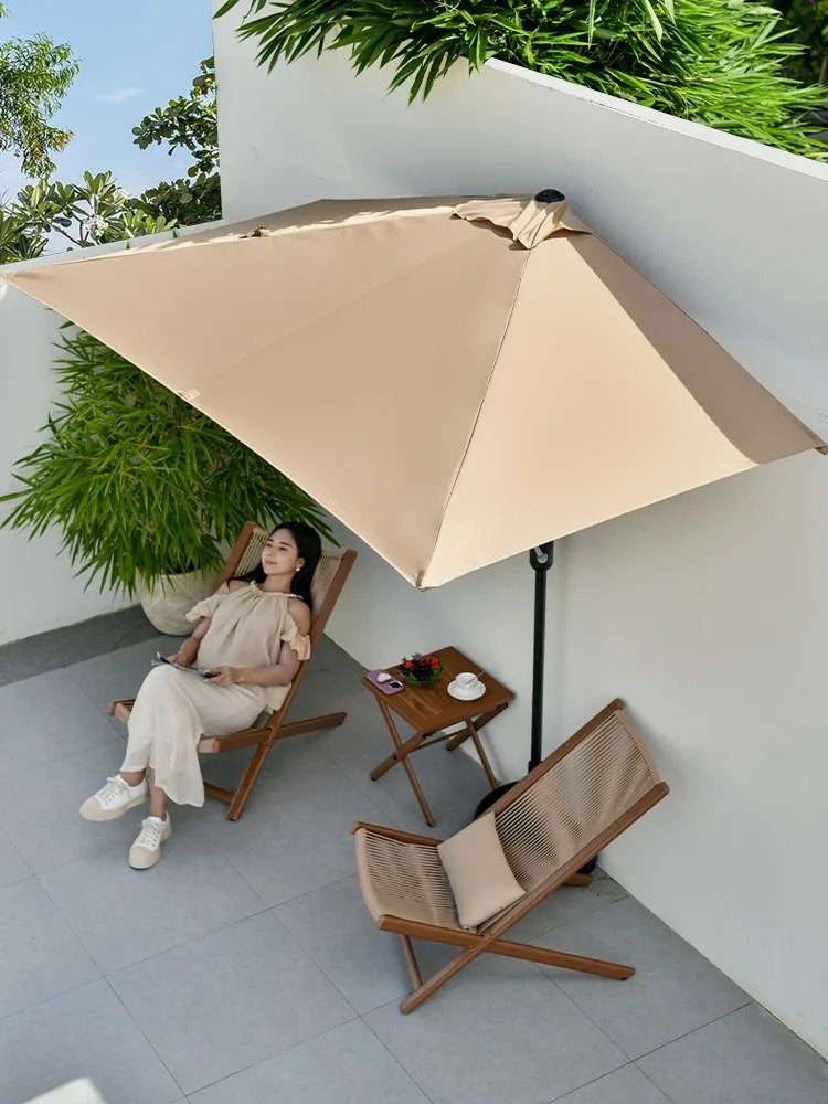 Zili half umbrella against the wall Outdoor courtyard cafe Side parasol Table and chair accessories Hand-cranked garden
Zili half umbrella against the wall Outdoor courtyard cafe Side parasol Table and chair accessories Hand-cranked garden