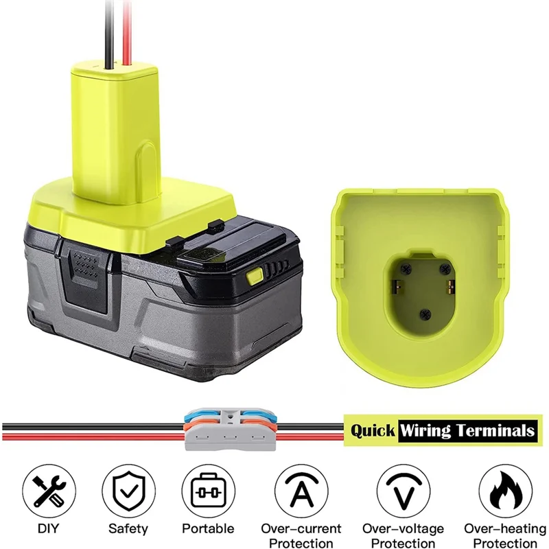 A58Z 2 упаковки аккумуляторных адаптеров для Ryobi 18 В, адаптер для аккумулятора, силовые колеса, преобразование аккумулятора с предохранителями и проводными клеммами 12AWG
A58Z 2 упаковки аккумуляторных адаптеров для Ryobi 18 В, адаптер для аккумулятора, силовые колеса, преобразование аккумулятора с предохранителями и проводными клеммами 12AWG