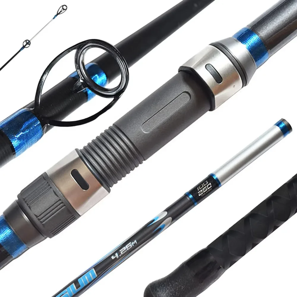 Heavy 3 Section 4.2M 4.5M Carbon Fiber Lure Weight 250G Hard Surf Casting Fishing Rod
Heavy 3 Section 4.2M 4.5M Carbon Fiber Lure Weight 250G Hard Surf Casting Fishing Rod
