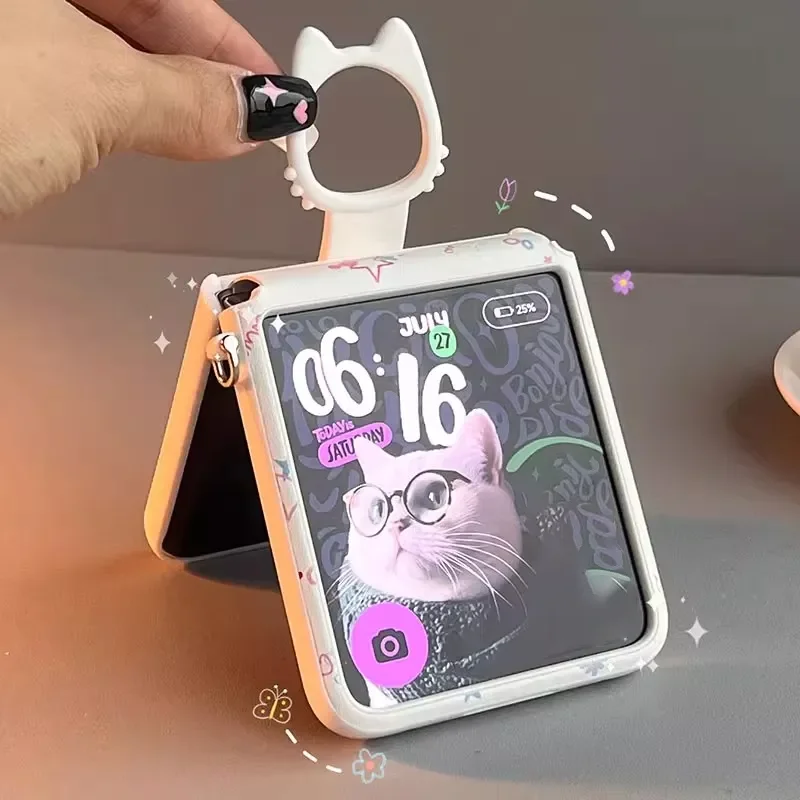 For Samsung z flip 7 Case Cute Cat Ring Leather Phone Cases for Samsung z flip 7 6 5 Xiaomi mix flip 2/ Razr60 50 Ultra Cover
For Samsung z flip 7 Case Cute Cat Ring Leather Phone Cases for Samsung z flip 7 6 5 Xiaomi mix flip 2/ Razr60 50 Ultra Cover
