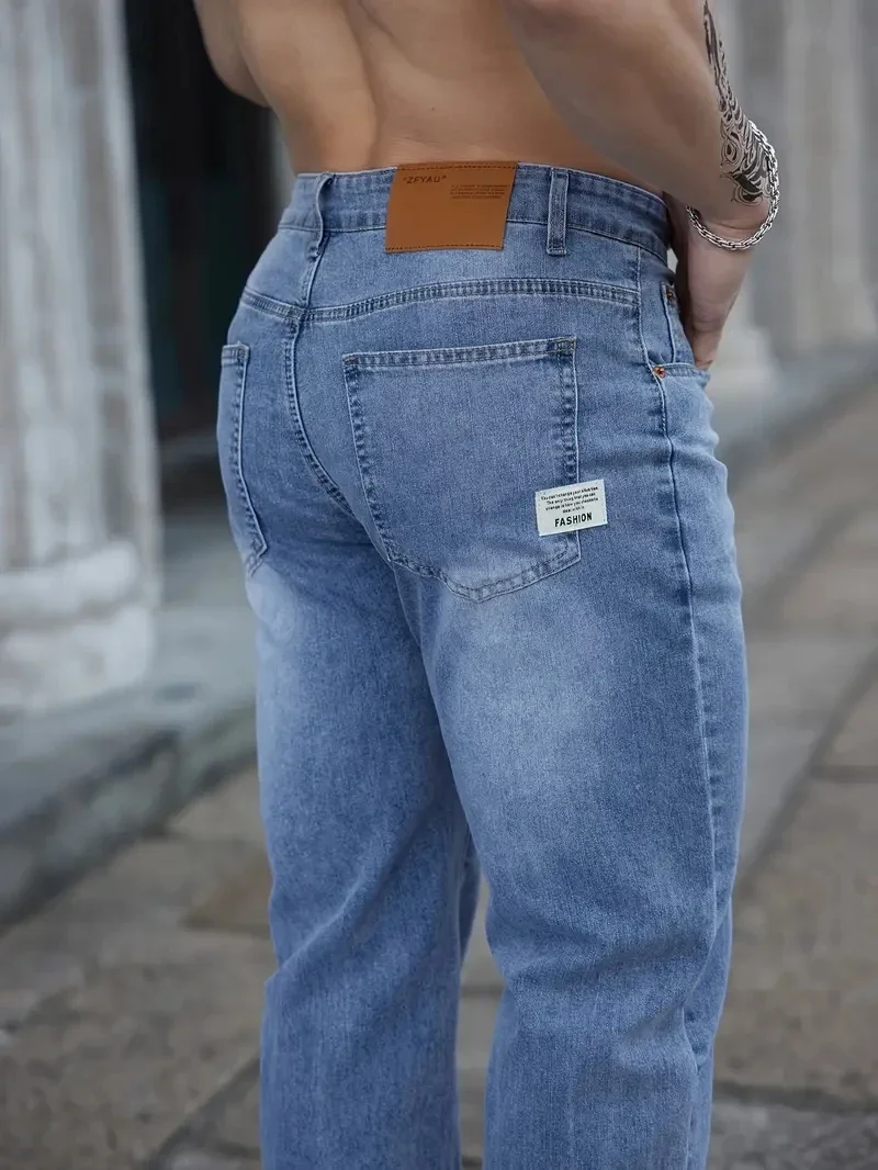 2025 Summer Thin Men's Stretch Baggy Jeans Elastic Waist Embroidery Business Casual Straight Denim Trousers Classic Style Male
2025 Summer Thin Men's Stretch Baggy Jeans Elastic Waist Embroidery Business Casual Straight Denim Trousers Classic Style Male