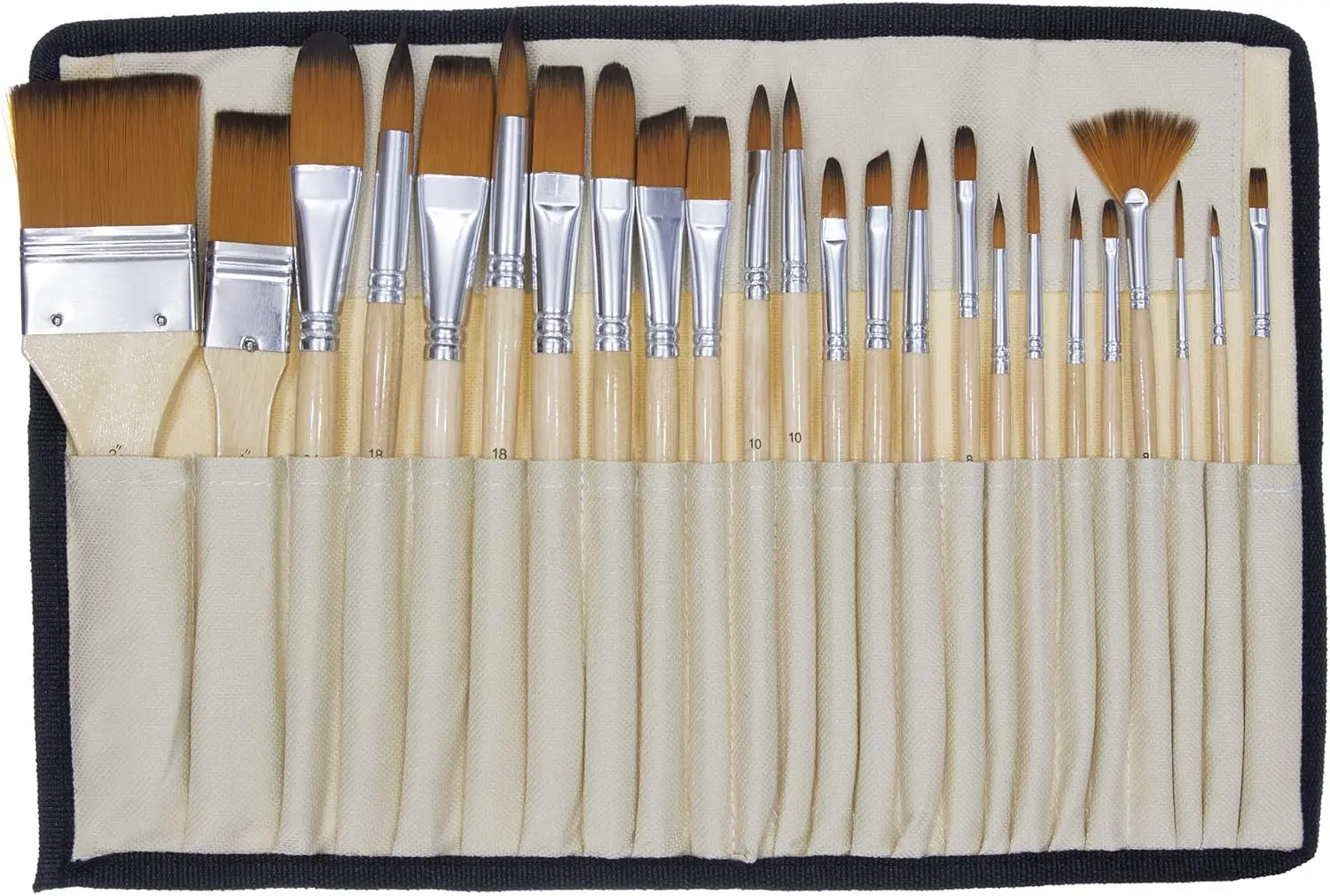 24-Piece Artist Paint Brush Set with Carry Pouch for Watercolor, Acrylic, Oil, and More
24-Piece Artist Paint Brush Set with Carry Pouch for Watercolor, Acrylic, Oil, and More