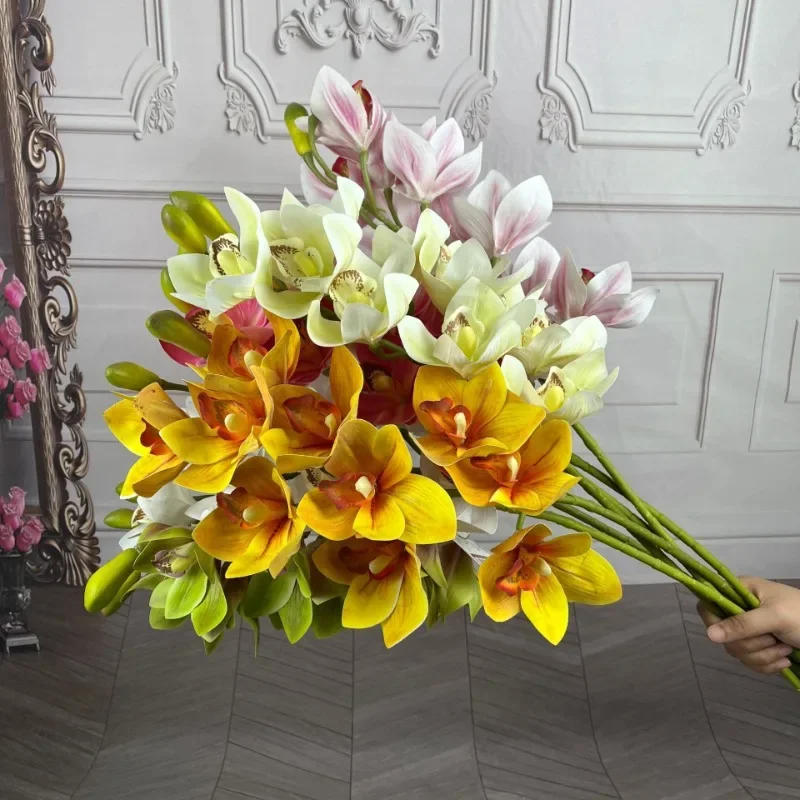 Artificial 3d Hand Feeling Moisturizing 6-Head Huilan Artificial Flowers Wedding Decoration Accessories Home Interior Decoration
Artificial 3d Hand Feeling Moisturizing 6-Head Huilan Artificial Flowers Wedding Decoration Accessories Home Interior Decoration