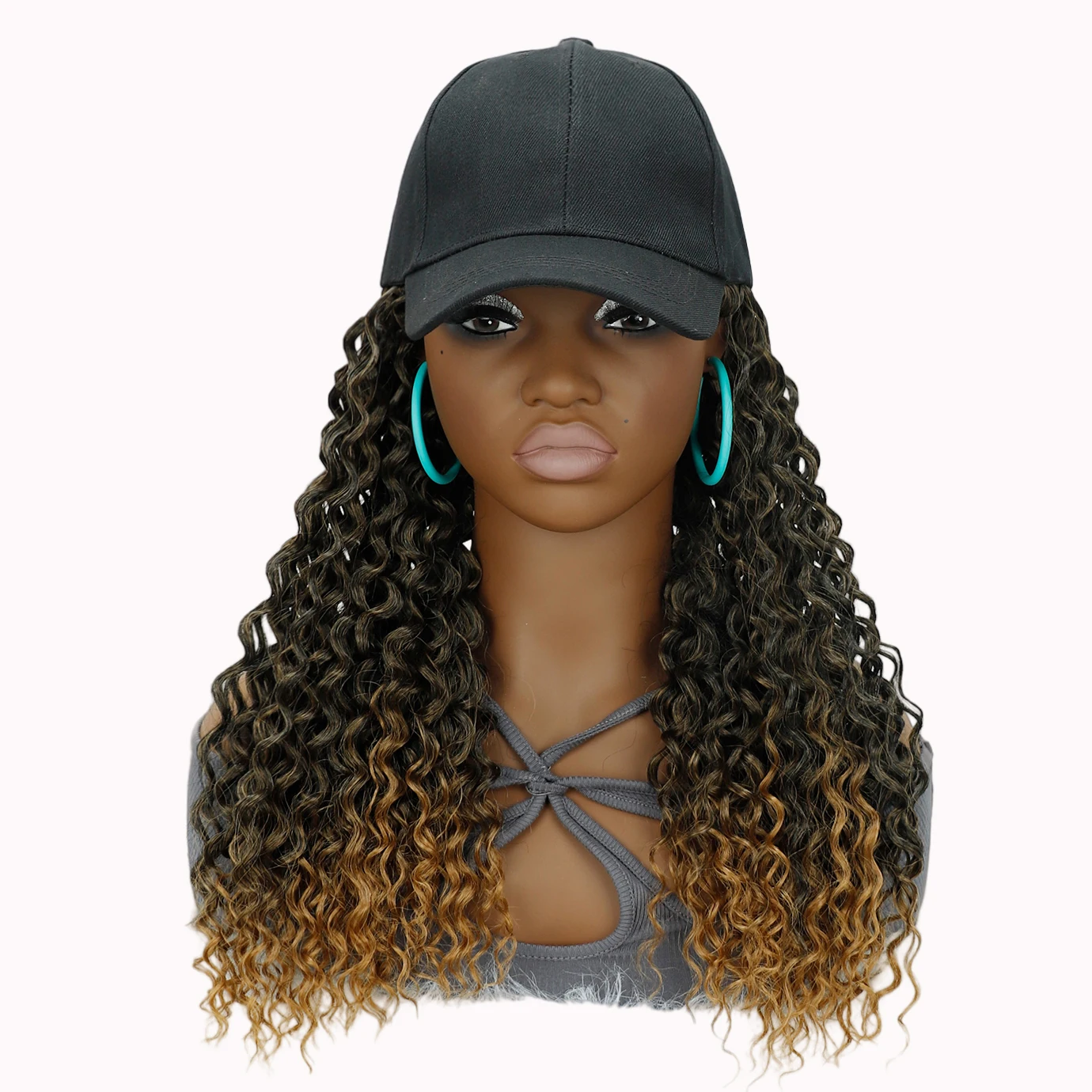 Synthetic Headband Wig Baseball Cap Wig Curly Deep Wave Hat Wig Fluffy Hairstyle Natural Look Daily Wear
Synthetic Headband Wig Baseball Cap Wig Curly Deep Wave Hat Wig Fluffy Hairstyle Natural Look Daily Wear