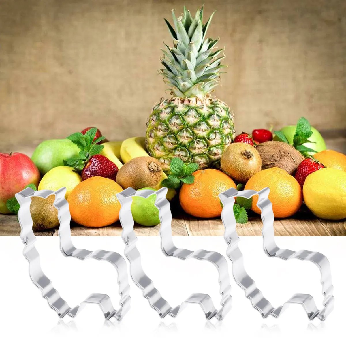 3pcs Alpaca Shaped Metal Cookie Cutters Reusable No Stick Cake Decorating Tools Biscuit Mold DIY Party Wedding Birthday Cafe
3pcs Alpaca Shaped Metal Cookie Cutters Reusable No Stick Cake Decorating Tools Biscuit Mold DIY Party Wedding Birthday Cafe