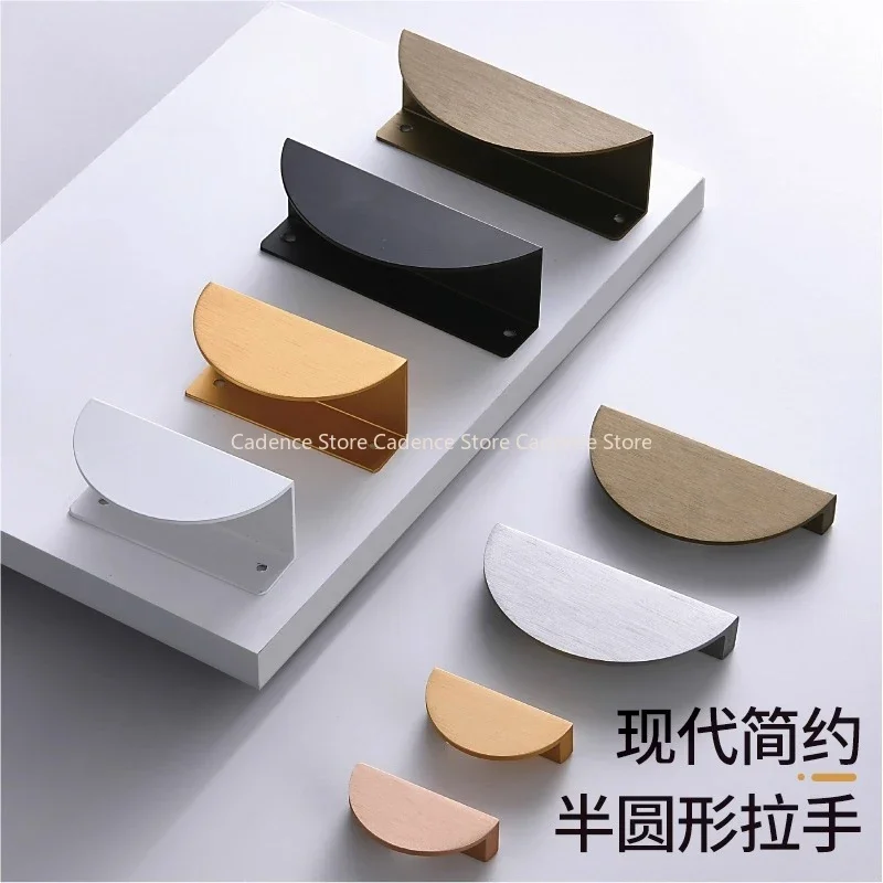 Aluminum alloy semi-circular cabinet door handle, modern and simple cabinet drawer, wardrobe door universal invisible handle
Aluminum alloy semi-circular cabinet door handle, modern and simple cabinet drawer, wardrobe door universal invisible handle