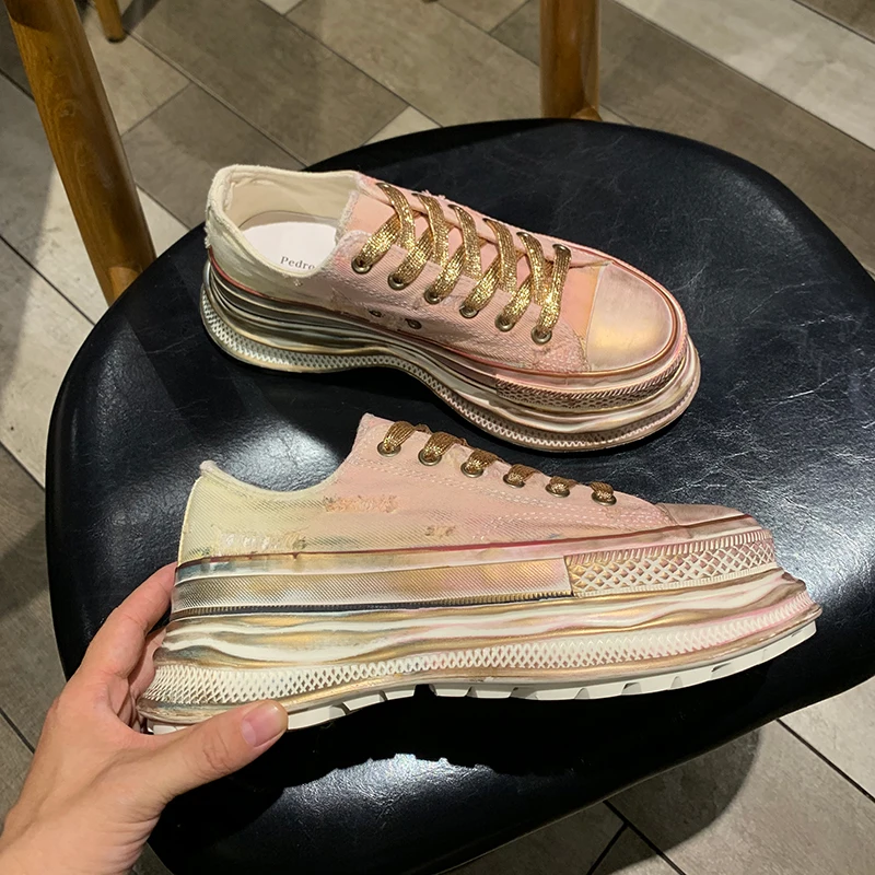 6CM New Women's Gradient color Platform Canvas Sneakers Lace-up Comfortable Shoes Fashion Outdoor Multi-functional Canvas Shoes
6CM New Women's Gradient color Platform Canvas Sneakers Lace-up Comfortable Shoes Fashion Outdoor Multi-functional Canvas Shoes