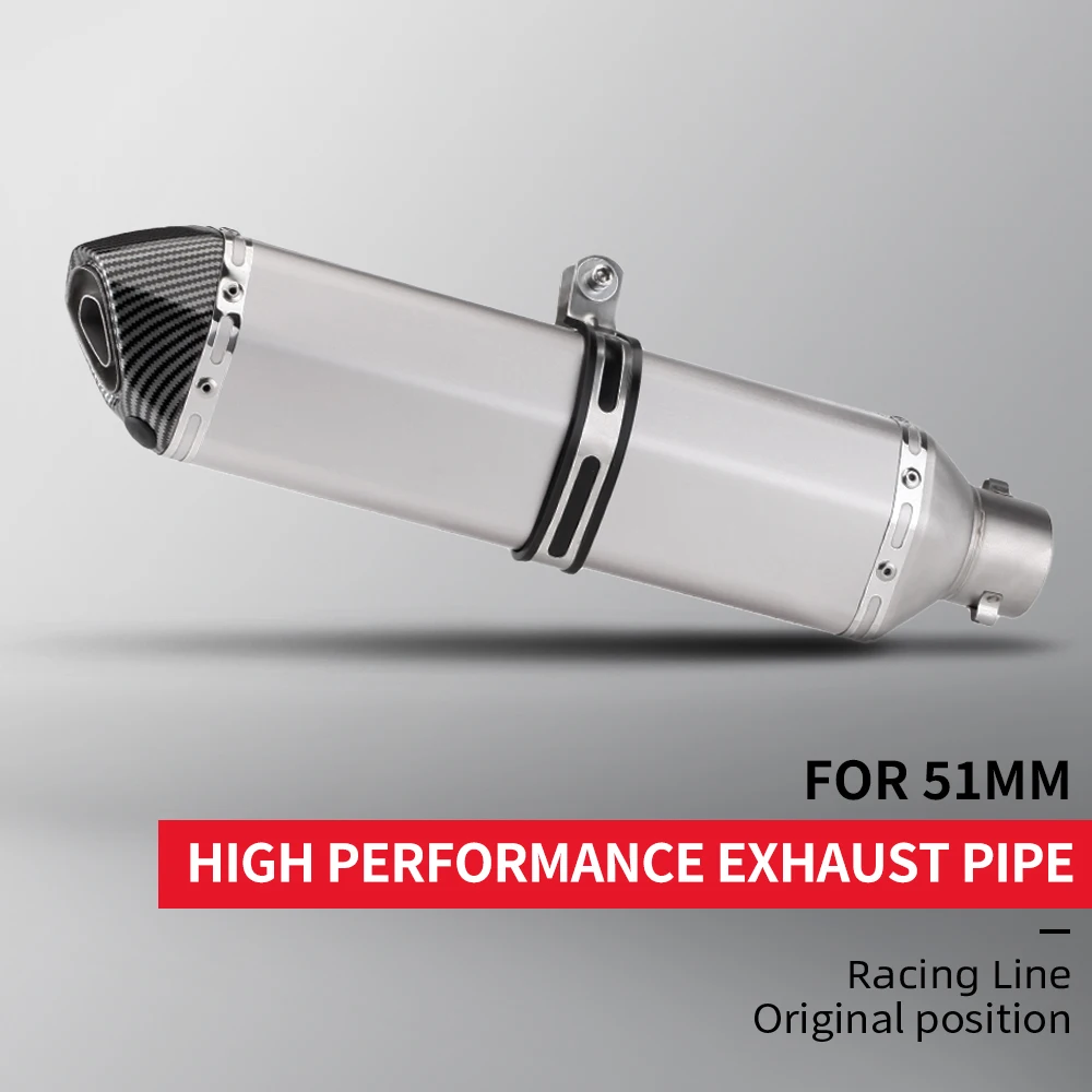 Full exhaust system muffler inclined tail pipe rear pipe universal tail section with DB killer 370mm/300mm/470mm 38-51mm 
Full exhaust system muffler inclined tail pipe rear pipe universal tail section with DB killer 370mm/300mm/470mm 38-51mm