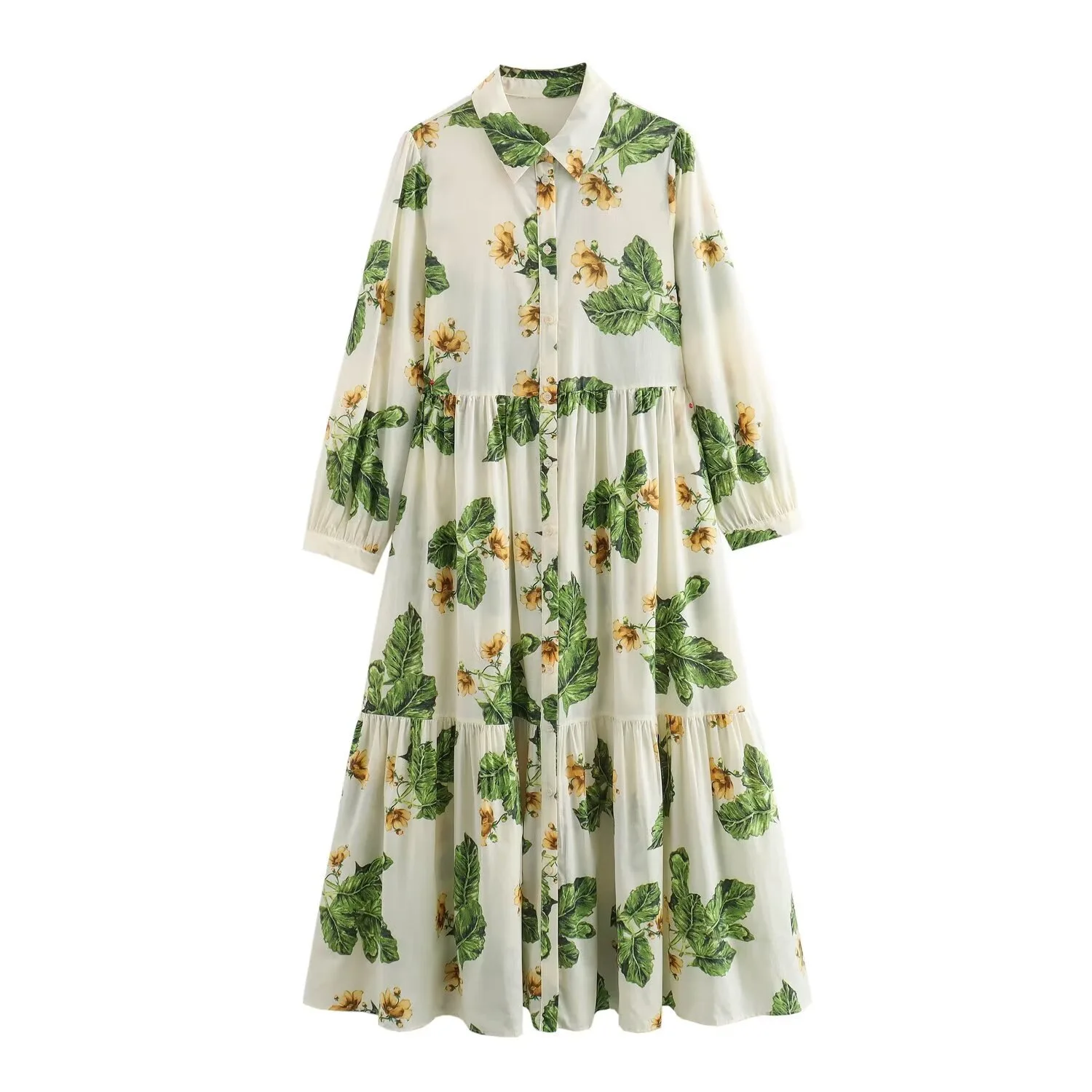2024 Casual Classic Layered draped Midi ShirtDress for Women Flolar Print Female Dresses Chic Women's Summer Flowy Robe Y2k
2024 Casual Classic Layered draped Midi ShirtDress for Women Flolar Print Female Dresses Chic Women's Summer Flowy Robe Y2k