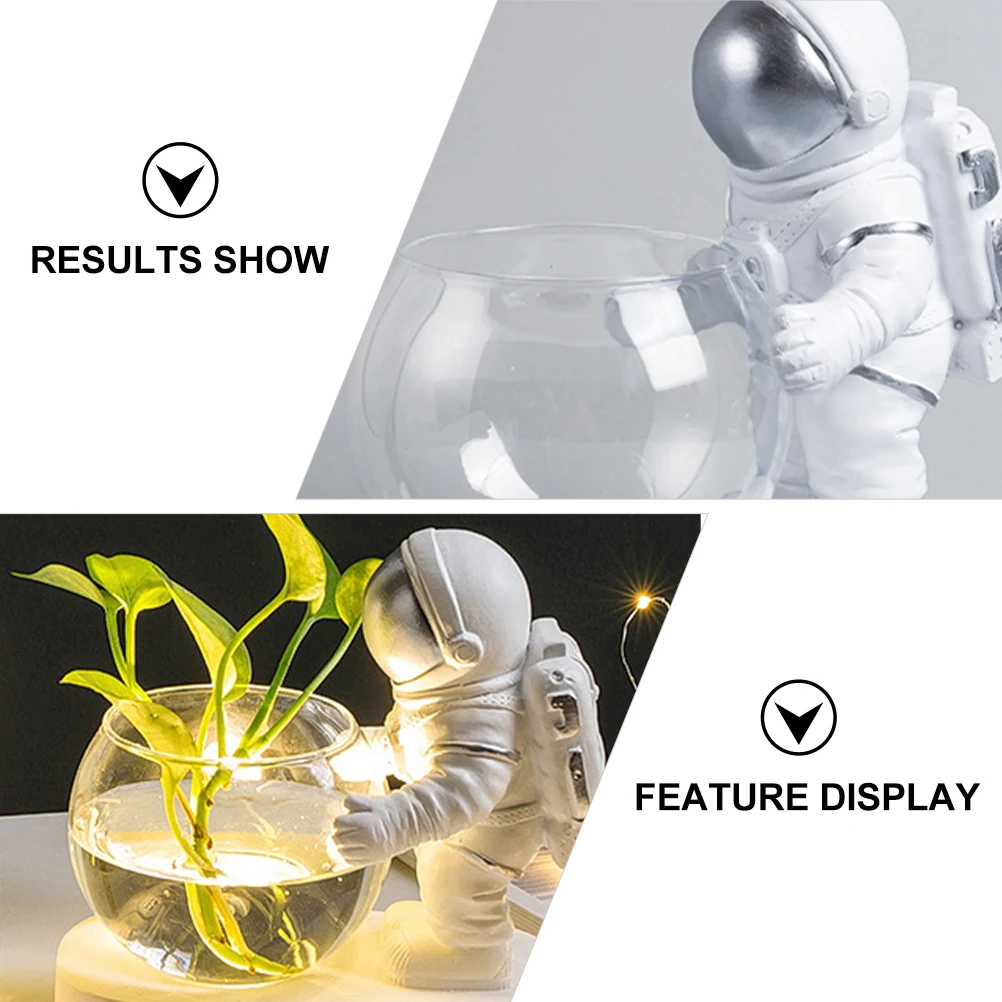 Chic Glass Vase Resin Astronaut Water Planter with Light Home Decoration Water Planter with Light Glass Vase Ornament
Chic Glass Vase Resin Astronaut Water Planter with Light Home Decoration Water Planter with Light Glass Vase Ornament