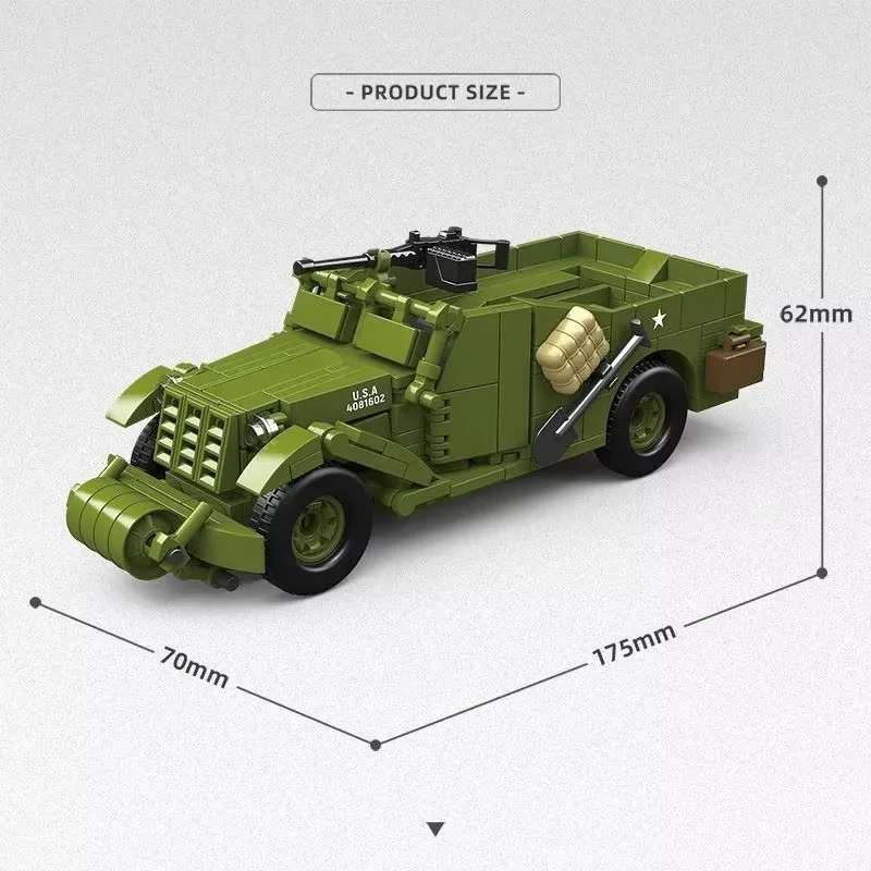 300014 Domestic Building Brick Kit, American M3A1 Tactical Recon Armored Truck Model, Collectible Military DIY Assembly Puzzle T
300014 Domestic Building Brick Kit, American M3A1 Tactical Recon Armored Truck Model, Collectible Military DIY Assembly Puzzle T
