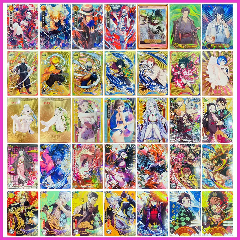 Anime Demon Slayer Rare SSP KZR EX MR LXP CPR SP Collectible Cards Tanjirou Nezuko Akaza Douma Toys for boys Birthday Present
Anime Demon Slayer Rare SSP KZR EX MR LXP CPR SP Collectible Cards Tanjirou Nezuko Akaza Douma Toys for boys Birthday Present