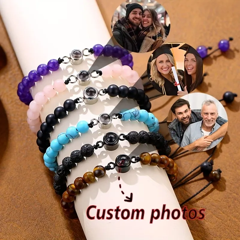 Custom Photo Bracelet 304 Stainless Steel Personalized with Pictures Beaded Bracelet Couple Anniversary Gift Men's Bracelet
Custom Photo Bracelet 304 Stainless Steel Personalized with Pictures Beaded Bracelet Couple Anniversary Gift Men's Bracelet