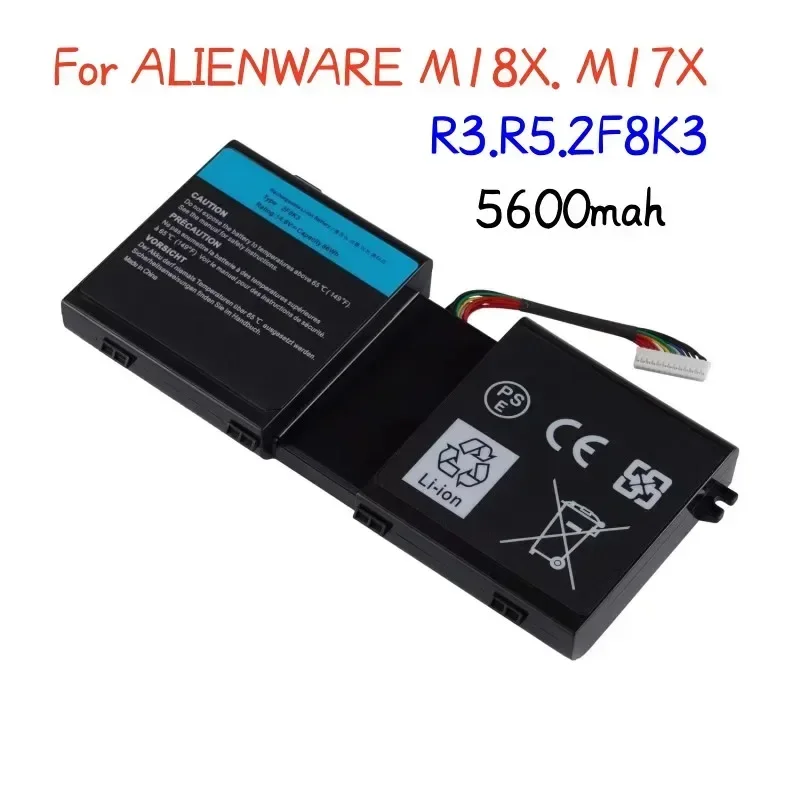 Оригинальный аккумулятор 5600 мАч для ноутбука ALIENWARE 2F8K3 M18X M17X R3 R5, длительное время использования, большая емкость
Оригинальный аккумулятор 5600 мАч для ноутбука ALIENWARE 2F8K3 M18X M17X R3 R5, длительное время использования, большая емкость