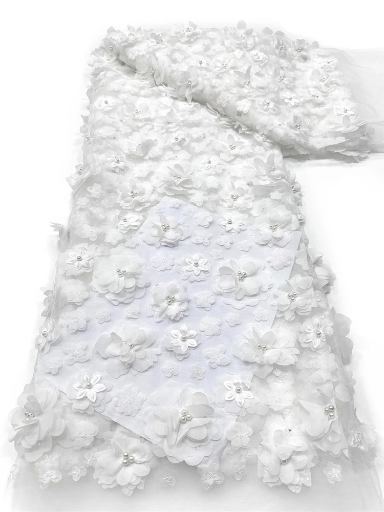 Elegant Fashion Nigerian 3D flower Sequins Lace Fabric High Quality African Beaded Lace Fabric For Sewing Wedding Dress 5 Yards
Elegant Fashion Nigerian 3D flower Sequins Lace Fabric High Quality African Beaded Lace Fabric For Sewing Wedding Dress 5 Yards