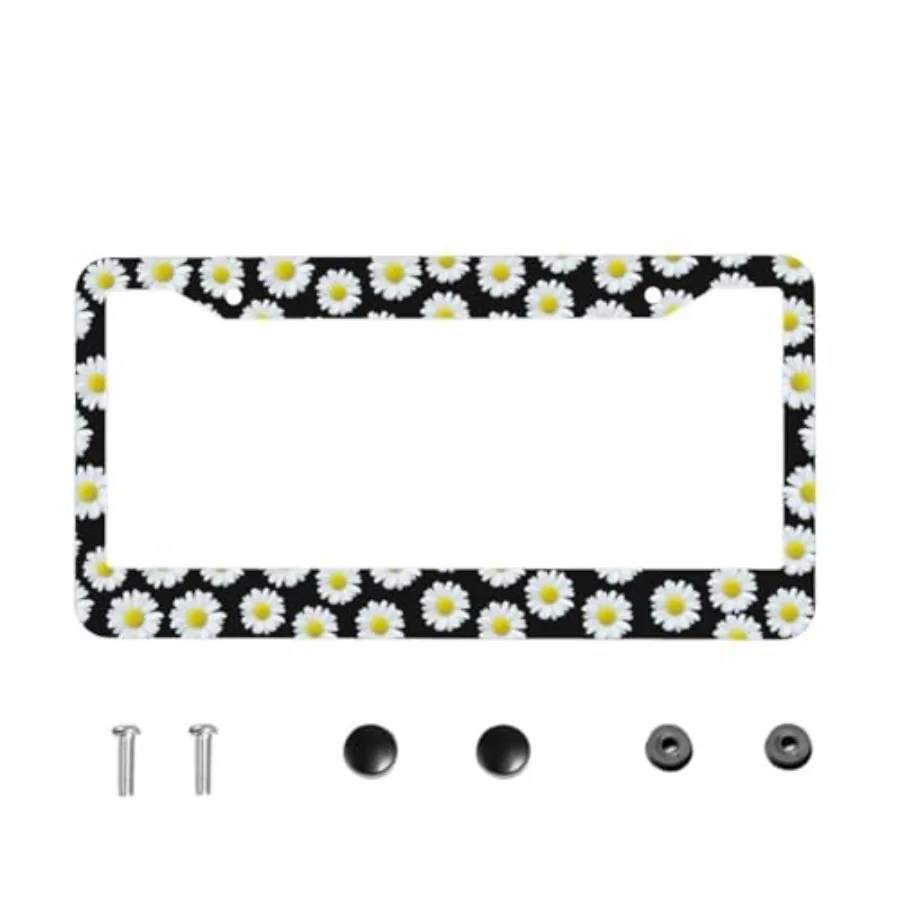 Beautiful Daisy License Plate Frame - Cute White Daisy License Plate Covers Aluminum Novelty Auto Car Tag Holder with 2 Holes 1
Beautiful Daisy License Plate Frame - Cute White Daisy License Plate Covers Aluminum Novelty Auto Car Tag Holder with 2 Holes 1