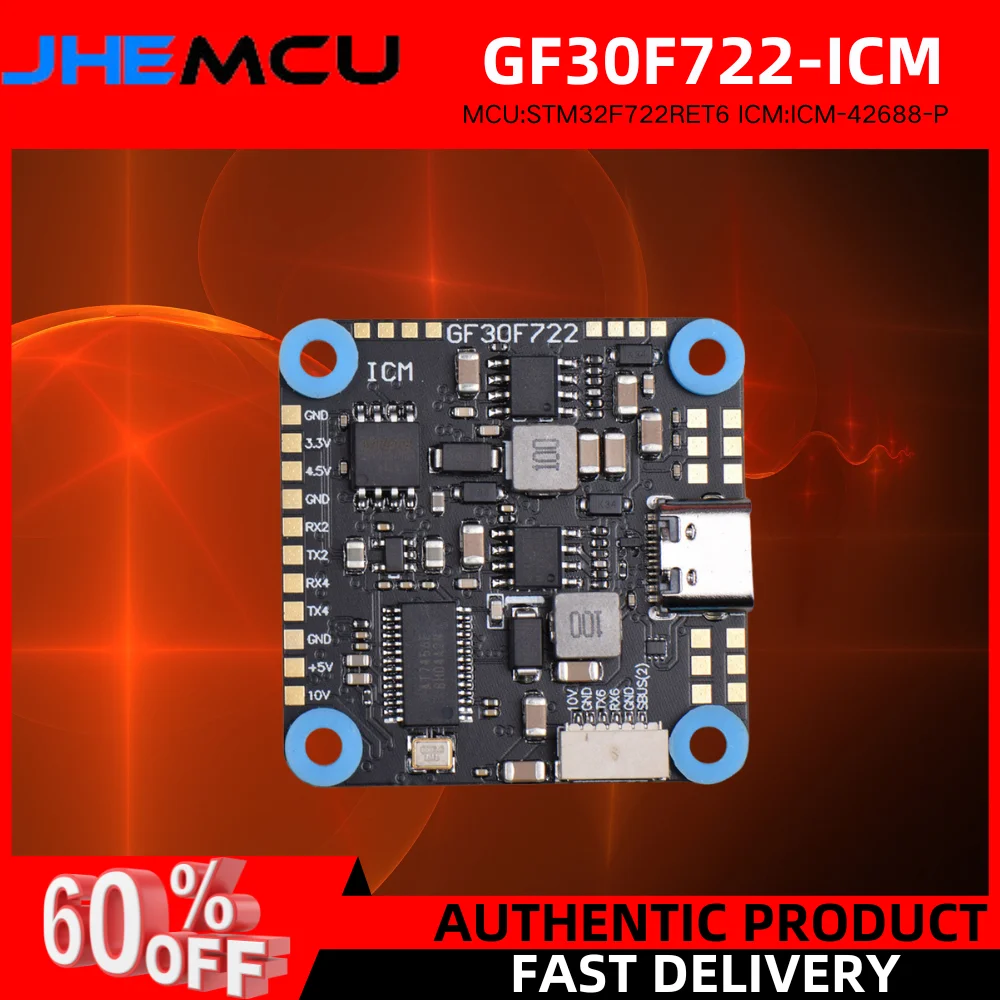 JHEMCU GF30F722-ICM F722 Baro OSD 5V 10V Dual BEC Flight Controller 3-8S 30.5X30.5mm for RC FPV Freestyle HD Drones Parts
JHEMCU GF30F722-ICM F722 Baro OSD 5V 10V Dual BEC Flight Controller 3-8S 30.5X30.5mm for RC FPV Freestyle HD Drones Parts