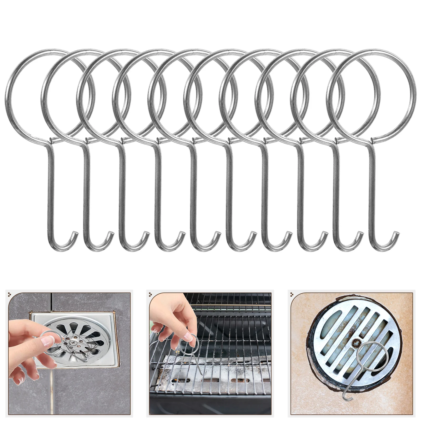 50pcs Iron Drain Hooks for Shower Grate Lifter BBQ Cage Tool 20mmx60mm Ergonomic Design Portable Easy to Use
50pcs Iron Drain Hooks for Shower Grate Lifter BBQ Cage Tool 20mmx60mm Ergonomic Design Portable Easy to Use