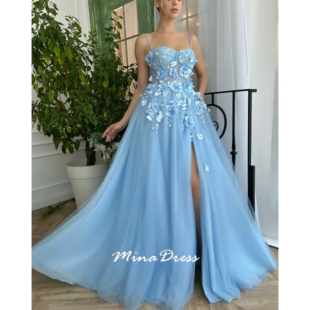 Mina Customized Backless Prom Dress Translucent Luxury Evening Dresses 2025 Sleeveless Slim Shoulder Straps Flowers Slit Party
Mina Customized Backless Prom Dress Translucent Luxury Evening Dresses 2025 Sleeveless Slim Shoulder Straps Flowers Slit Party