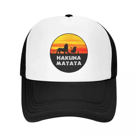 Gorra de béisbol personalizada de Hakuna Matata para hombres y mujeres, gorra de camionero ajustable, gorras Snapback al aire libre