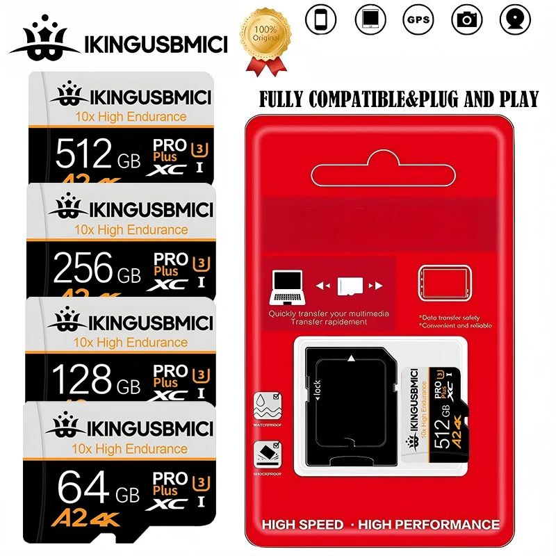 Micro TF SD Card SD Cards Memory Card 128GB 512GB 64GB TF Cards UHS-I V30 U3 for Camera Driving Recorder Smartphone PC
Micro TF SD Card SD Cards Memory Card 128GB 512GB 64GB TF Cards UHS-I V30 U3 for Camera Driving Recorder Smartphone PC