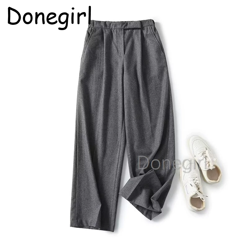 Donegirl Autumn And Winter Casual Pants Wool Blend High Fashion Women's Waisted Straight Loose Pants Trousers
Donegirl Autumn And Winter Casual Pants Wool Blend High Fashion Women's Waisted Straight Loose Pants Trousers