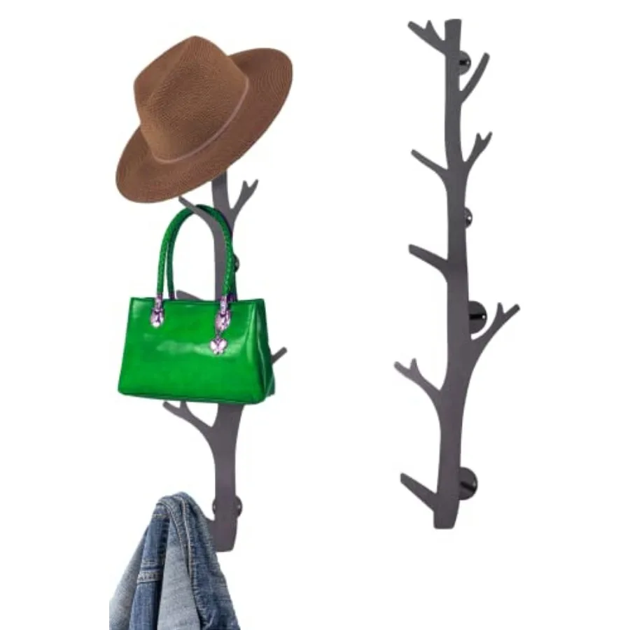 Tree Branch Coat and Hat Rack Wall Mount with 8 Vertical Hooks for Caps, Coats, Purse and More Modern Storage Dog Leash Holder
Tree Branch Coat and Hat Rack Wall Mount with 8 Vertical Hooks for Caps, Coats, Purse and More Modern Storage Dog Leash Holder