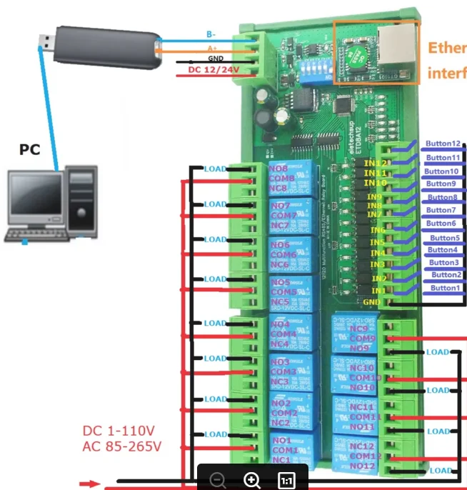 1Smart And Efficient Board 12V/24V Surveillance RS485 12 DIO Relay 2 IN1 for Security
1Smart And Efficient Board 12V/24V Surveillance RS485 12 DIO Relay 2 IN1 for Security