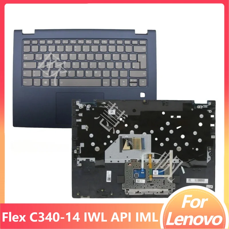 M New for Lenovo Flex C340 14 IWL API IML Palmrest Upper Cover with DE German Backlit Keyboard Fingerprint Hole Blue 5CB0U42255
M New for Lenovo Flex C340 14 IWL API IML Palmrest Upper Cover with DE German Backlit Keyboard Fingerprint Hole Blue 5CB0U42255