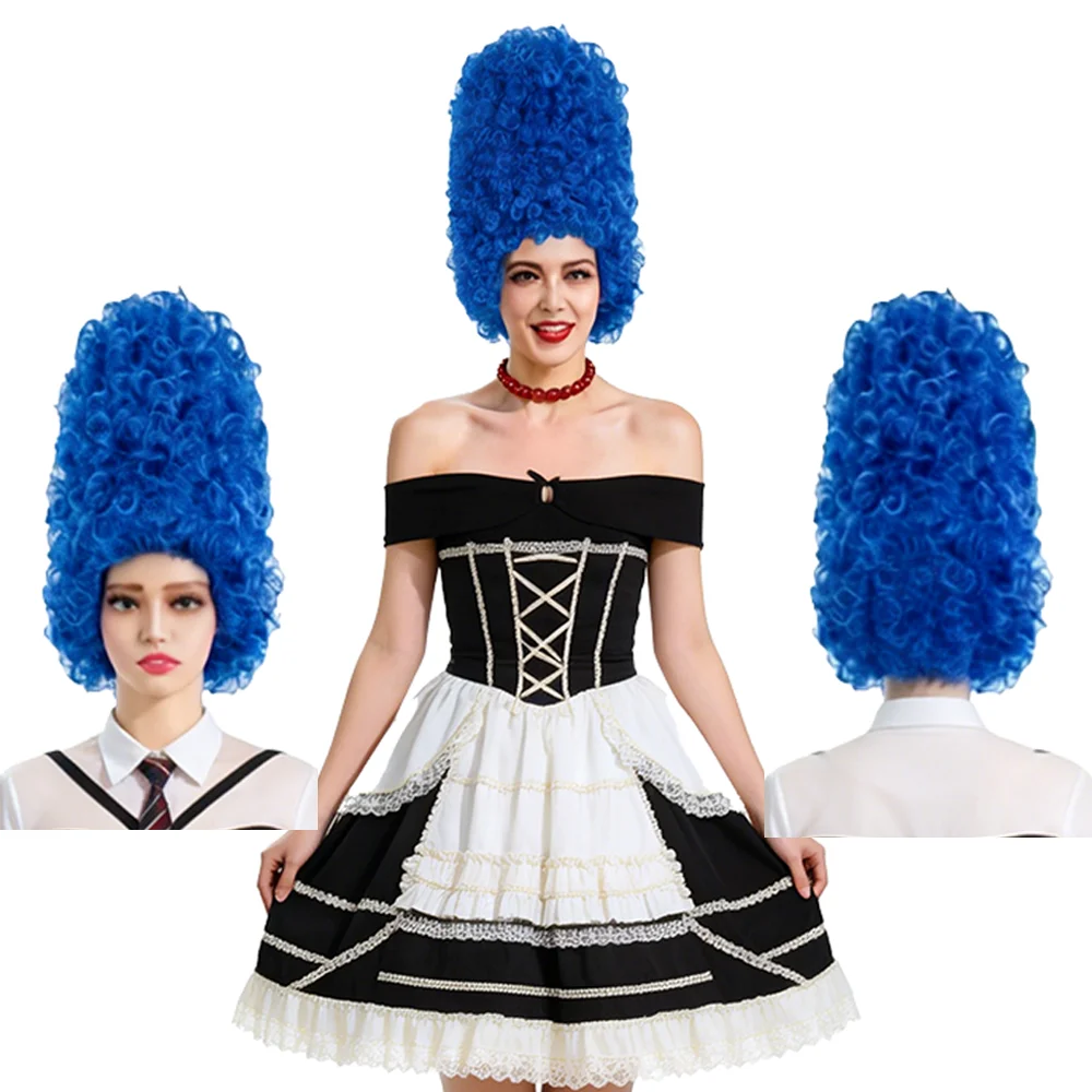 Marge Simpson Cosplay Wig Bright Blue Tall Top Beehive Afro Wig For Halloween Comic Con Party Heat Resistant Synthetic Hair
Marge Simpson Cosplay Wig Bright Blue Tall Top Beehive Afro Wig For Halloween Comic Con Party Heat Resistant Synthetic Hair