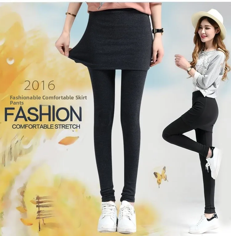 plus Size Women's Fleece Lined Thickened Half Skirt One-Piece Pants Integrated Design Super Size Bottoming Trousers
plus Size Women's Fleece Lined Thickened Half Skirt One-Piece Pants Integrated Design Super Size Bottoming Trousers