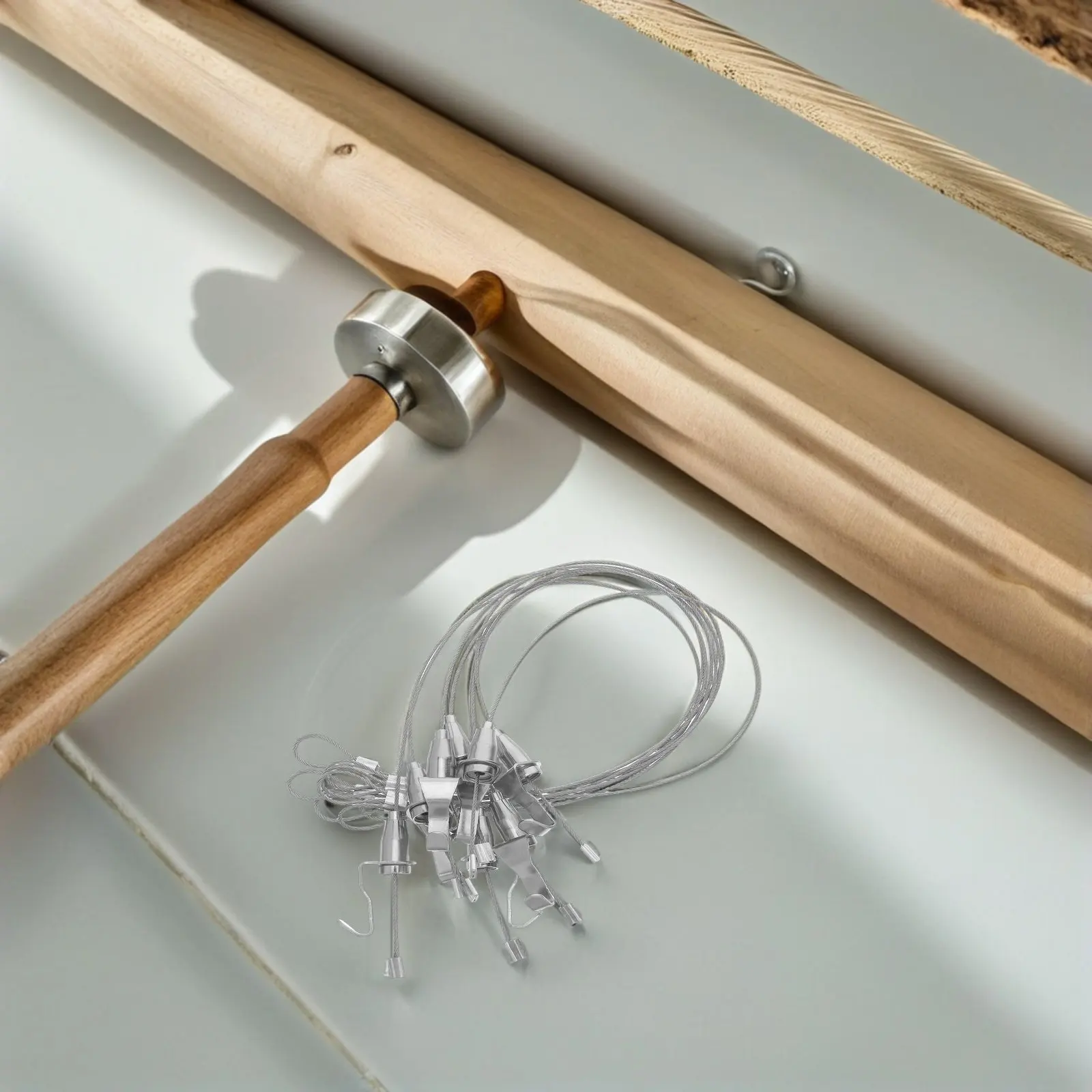 8Pcs Invisible Picture Hanging Kit Adjustable Metal Wire Hooks Rope System for Pictures Frames Art Display Easy Install No Drill
8Pcs Invisible Picture Hanging Kit Adjustable Metal Wire Hooks Rope System for Pictures Frames Art Display Easy Install No Drill