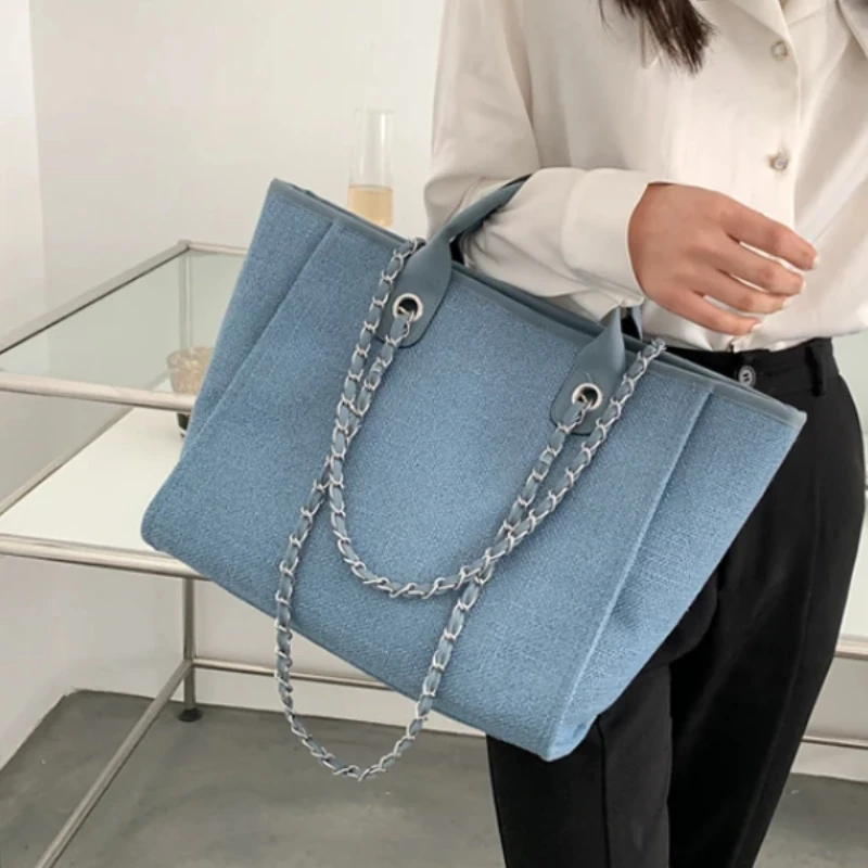 Hot Selling Personalized Design Canvas Chain Women's Handbag 2024 New Fashionable Shoulder Bag with Large Capacity Tote Bag
Hot Selling Personalized Design Canvas Chain Women's Handbag 2024 New Fashionable Shoulder Bag with Large Capacity Tote Bag