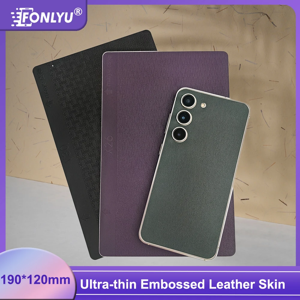 Fonlyu Ultra Thin Leather Texture 3D Embossed Back Sticker Decorative Skin for Cell Phone Screen Protector Film Cutting Machine
Fonlyu Ultra Thin Leather Texture 3D Embossed Back Sticker Decorative Skin for Cell Phone Screen Protector Film Cutting Machine