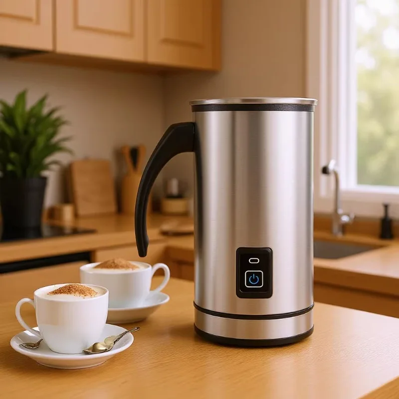 Cross-border household heating cold beating milk frother, stainless steel electric milk frother, silent coffee milk frother
Cross-border household heating cold beating milk frother, stainless steel electric milk frother, silent coffee milk frother