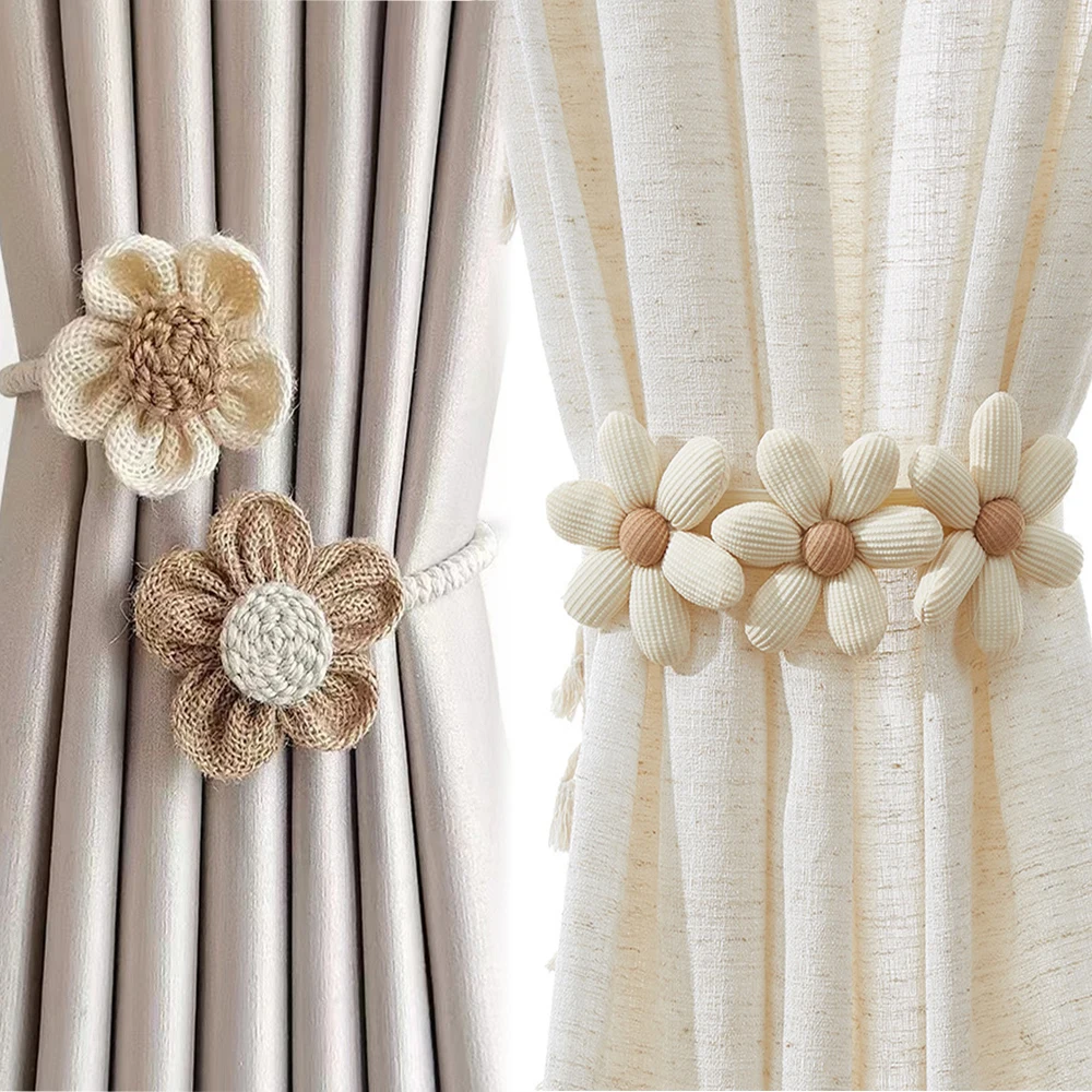 2PCS Creative Flower Curtain Strap Buckle Strap Back Curtain Clip Rod Hook Home Decoration Accessories Adjustable Curtain Strap
2PCS Creative Flower Curtain Strap Buckle Strap Back Curtain Clip Rod Hook Home Decoration Accessories Adjustable Curtain Strap